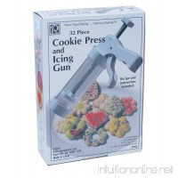 R&M International 2088 Cookie Press And Icing Gun Set Includes 13 Cutting Discs 12 Icing Nozzles and 6 Decorating Stencils - B0027CU1TO